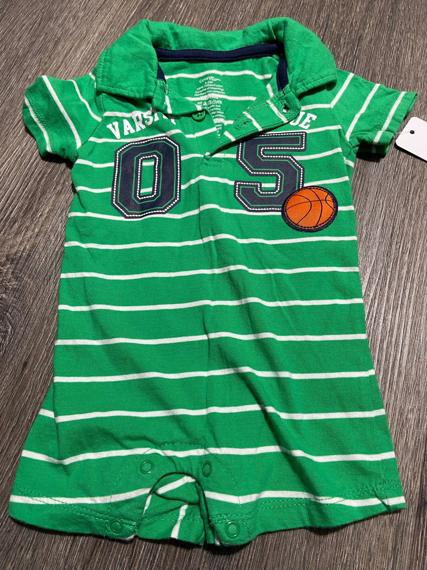 3-6 M “George” Romper