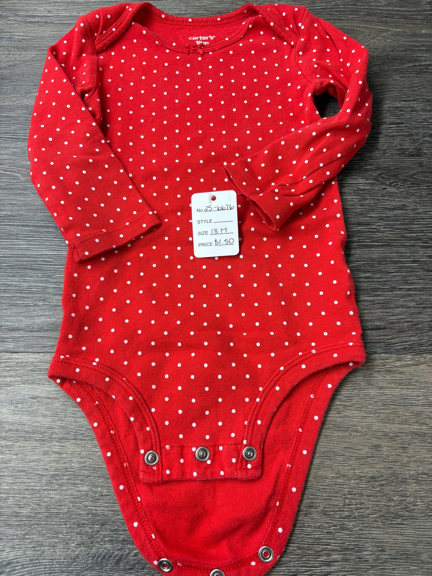 18 M “Carter’s” Onesie