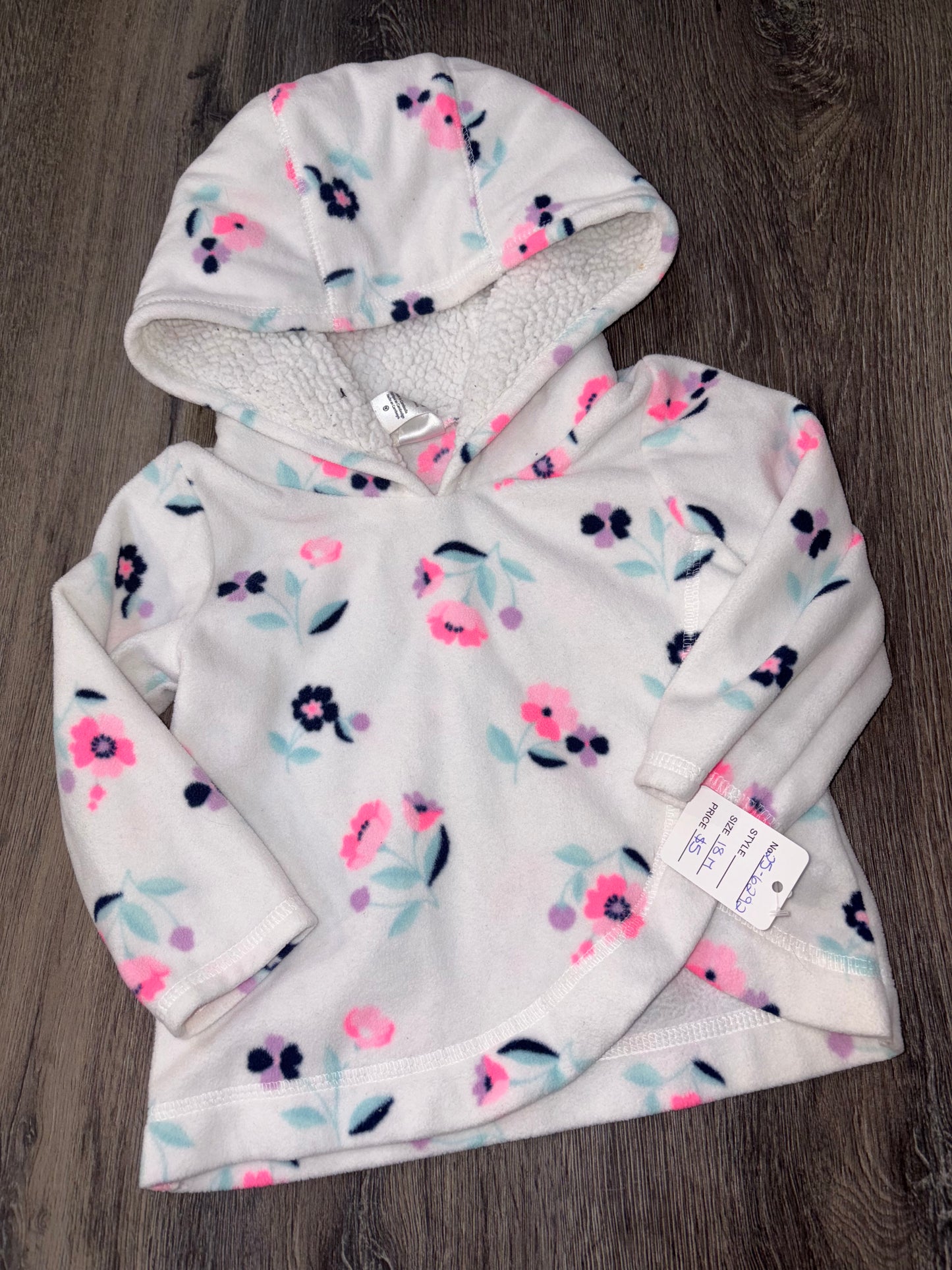 18 M “Carter’s” Fleece Hoodie *EUC*