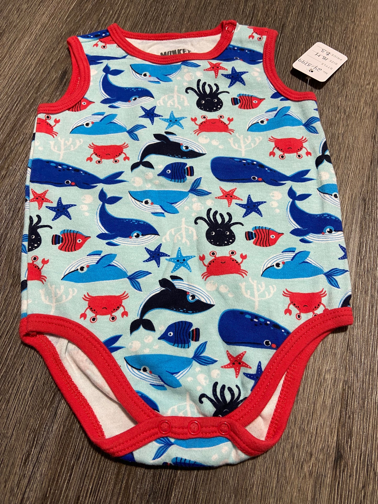 18 M “Monkey Bars” Onesie
