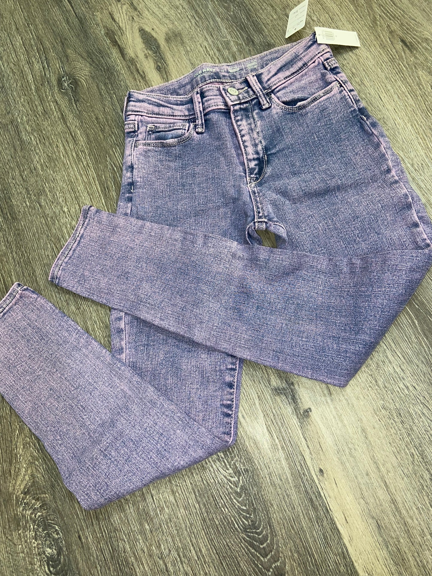 12 “Old Navy” High Waisted Rockstar Jeggings (Purple) *NWT*