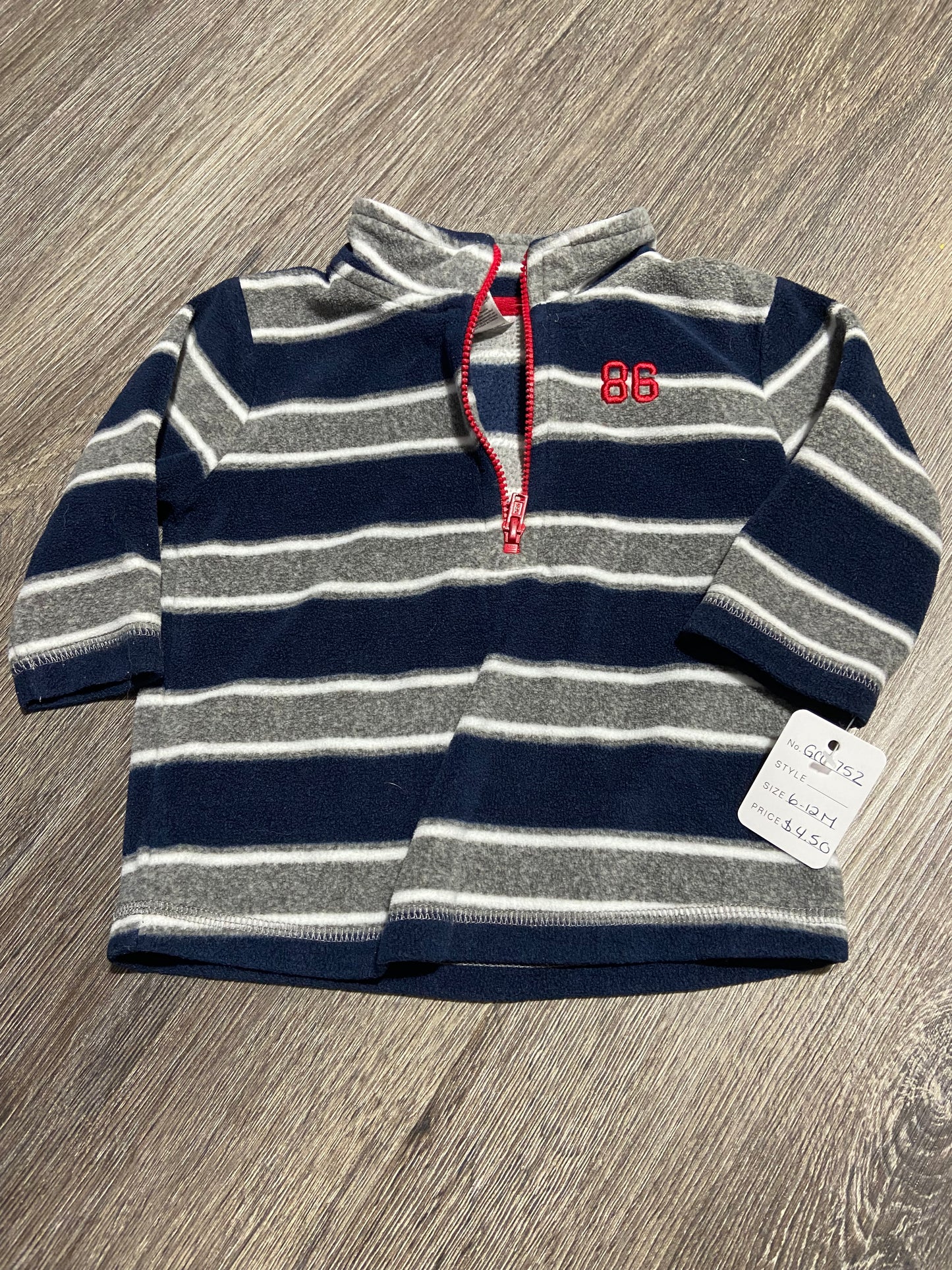 6-12 M “George” Fleece Top *LIKE NEW*