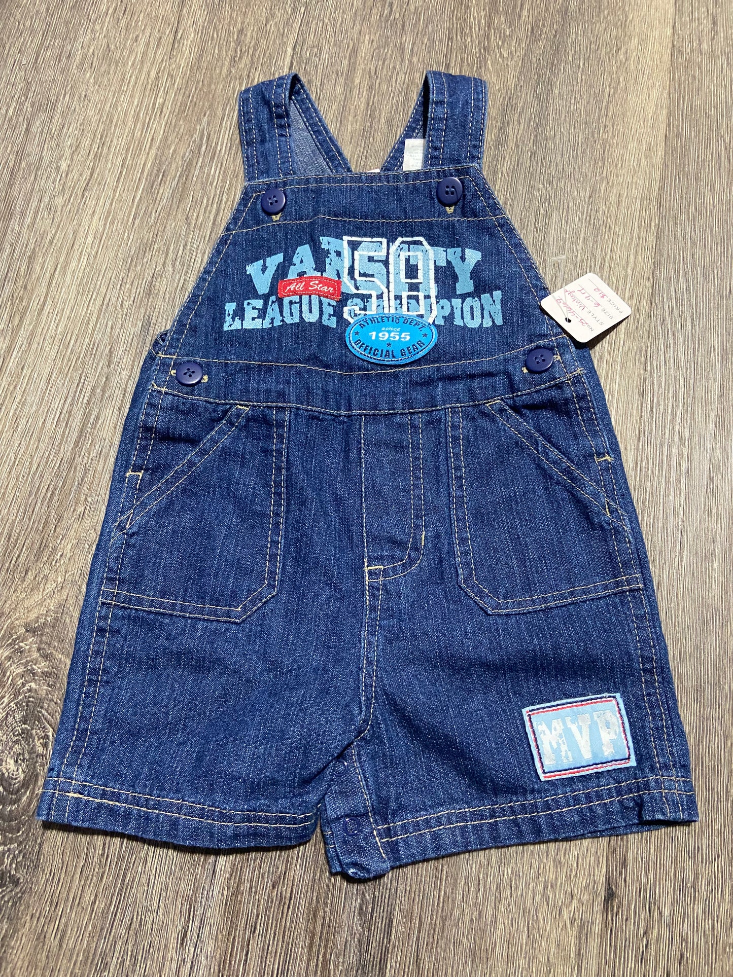 6-9 M “Baby Togs” Vintage Denim Shortalls