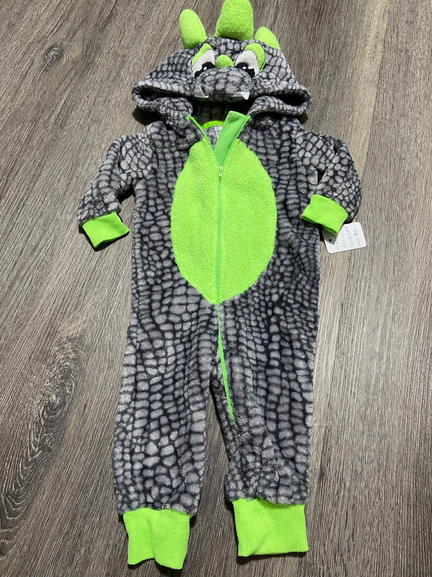 6-12 M “George” Fleece One Piece *Missing Tail*