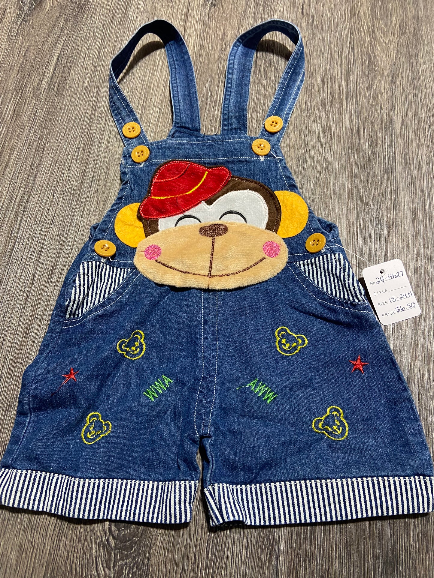 18-24 M Denim Shortalls