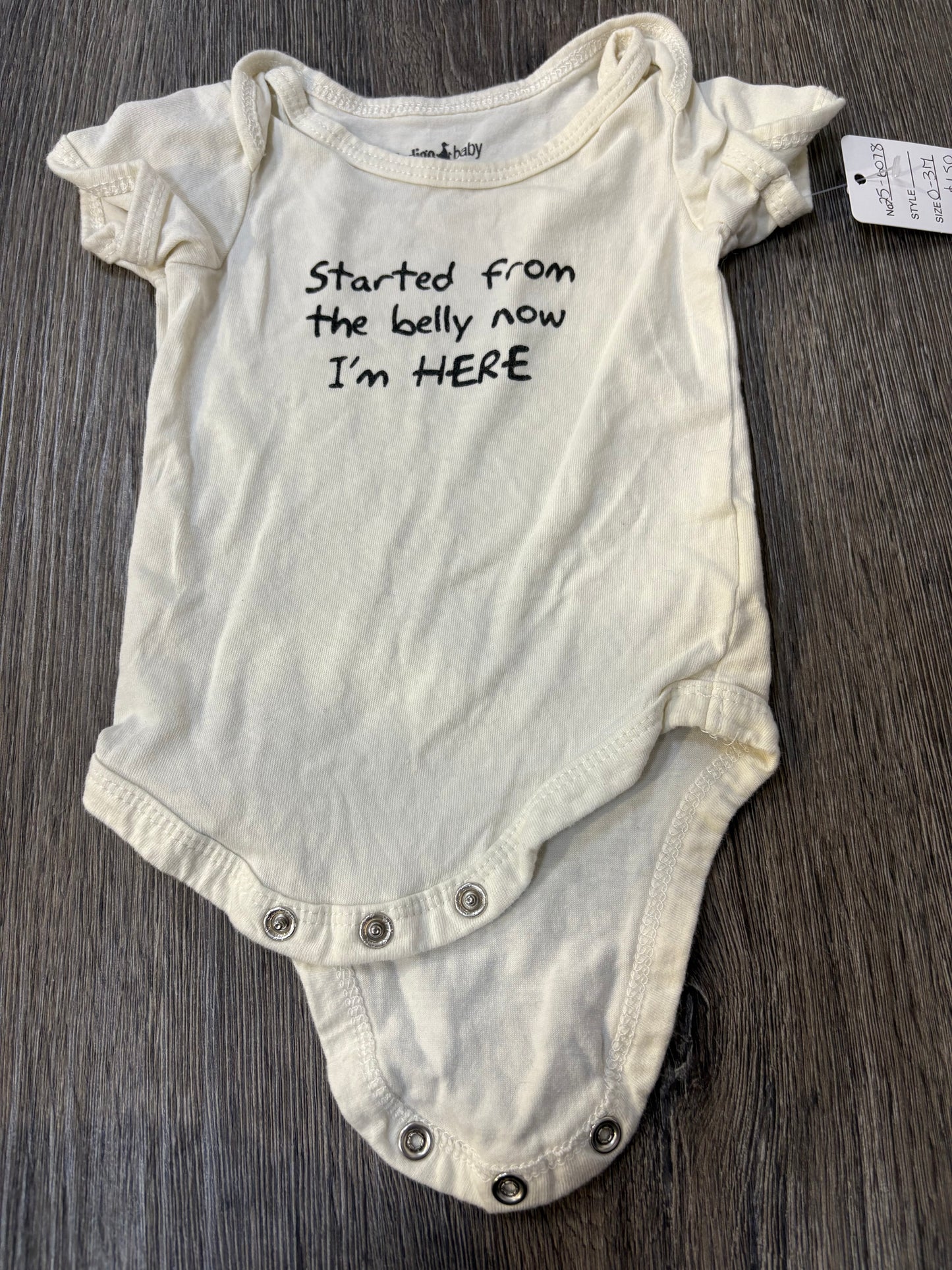 0-3 M “Indigo Baby” Onesie