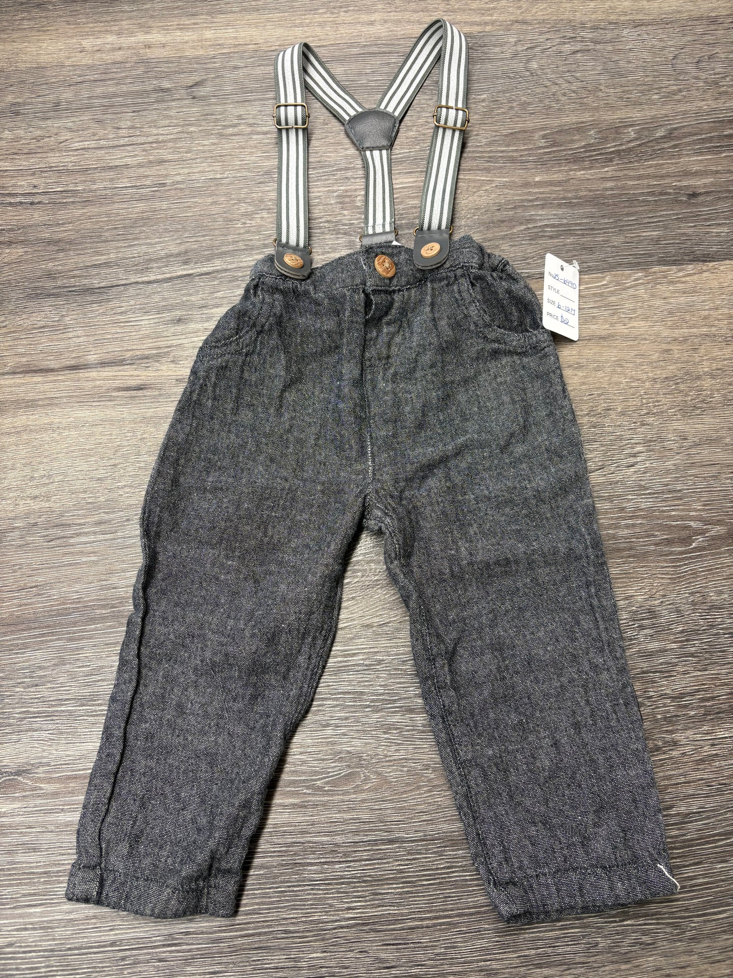 6-12 M “Little Gent” Pants with Suspenders