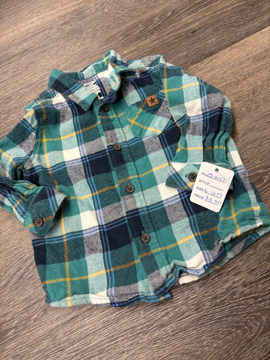 6-12 M “George” Flannel Button Down