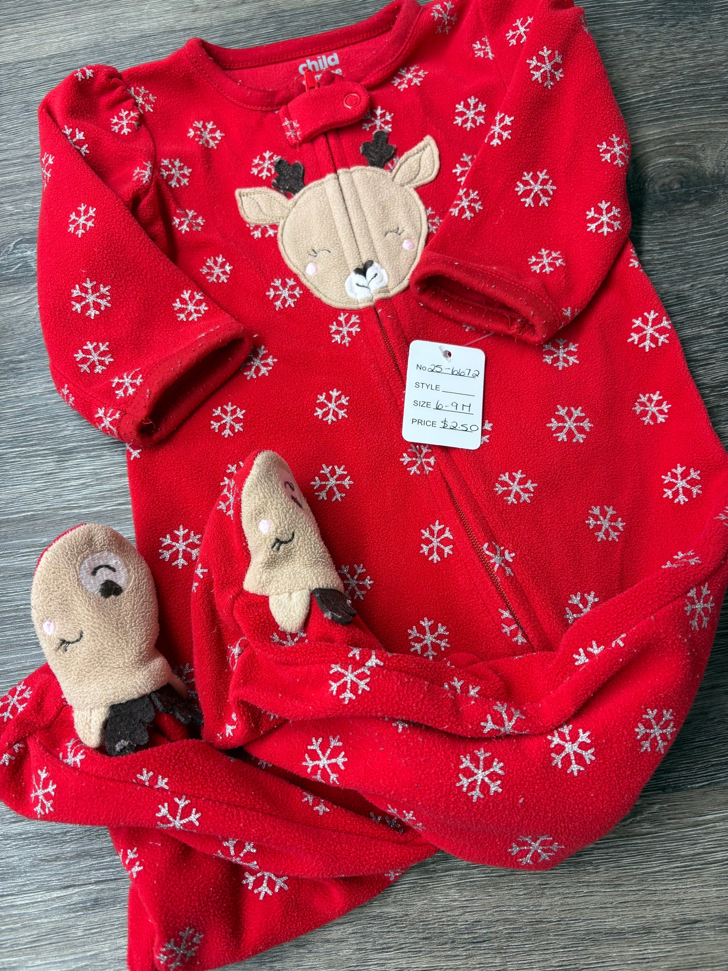 6-9 M “Child of Mine” Fleece Sleeper