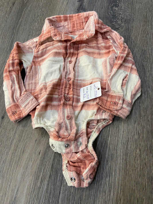 6-9 M “Outdoor Kids” Flannel Onesie