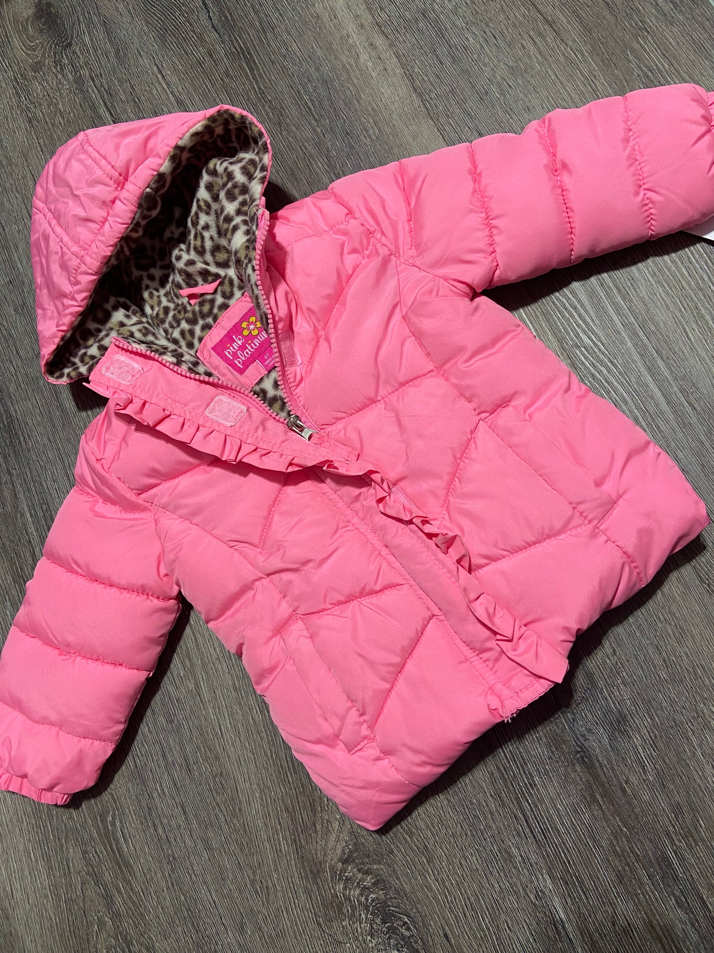 2T “Pink Platinum” Fleece Lined Coat