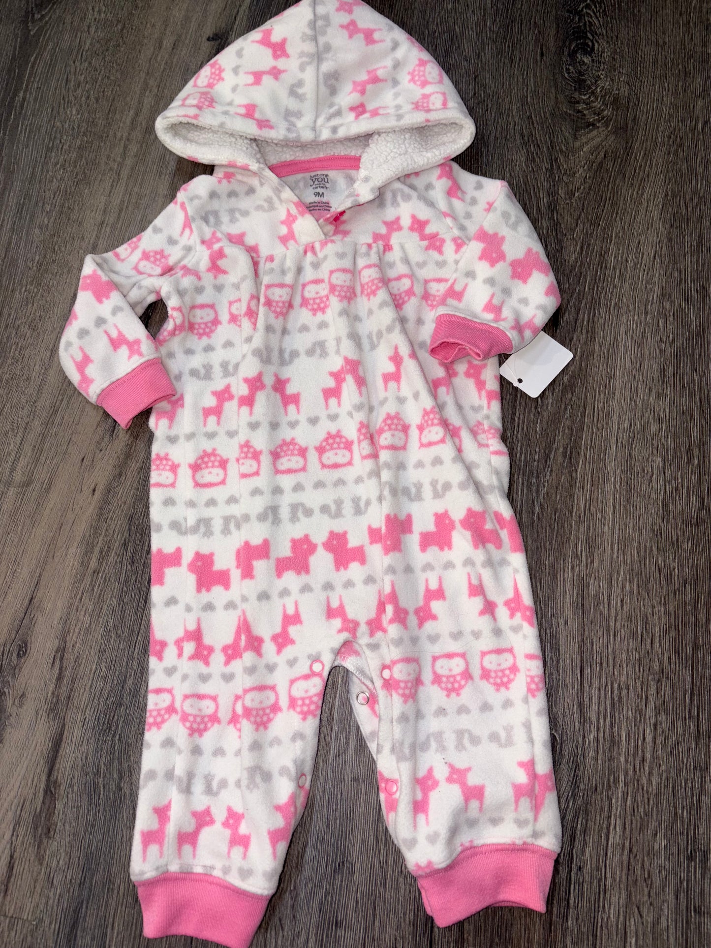 9 M “Just One You” Fleece Romper