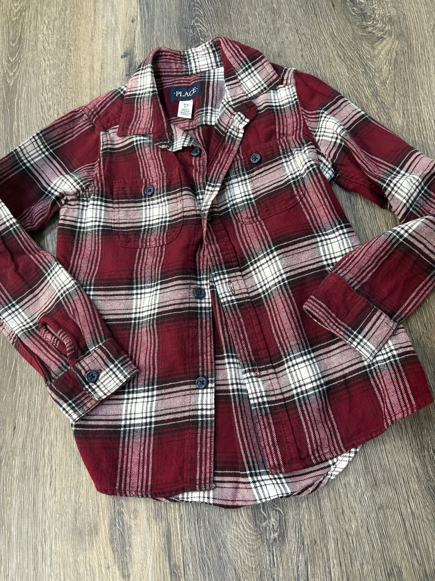 S (5-6) “Children’s Place” Flannel Button Down