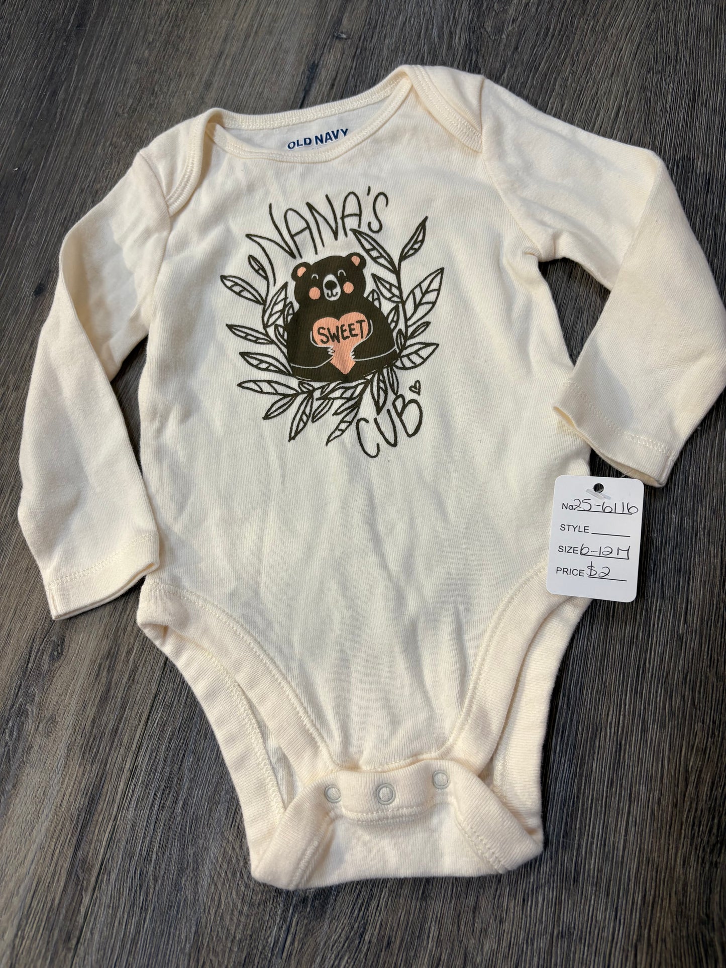 6-12 M “Old Navy” Onesie
