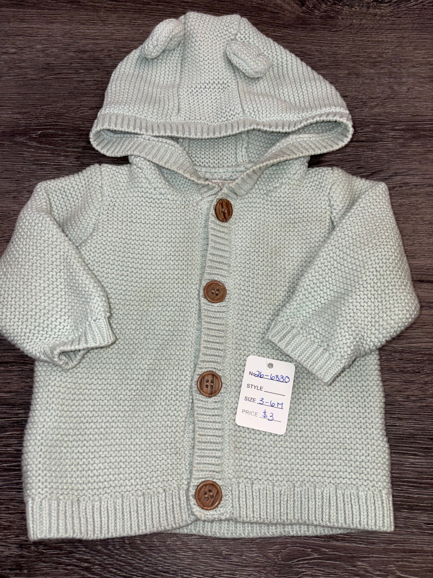 3-6 M “George” Knit Hoodie
