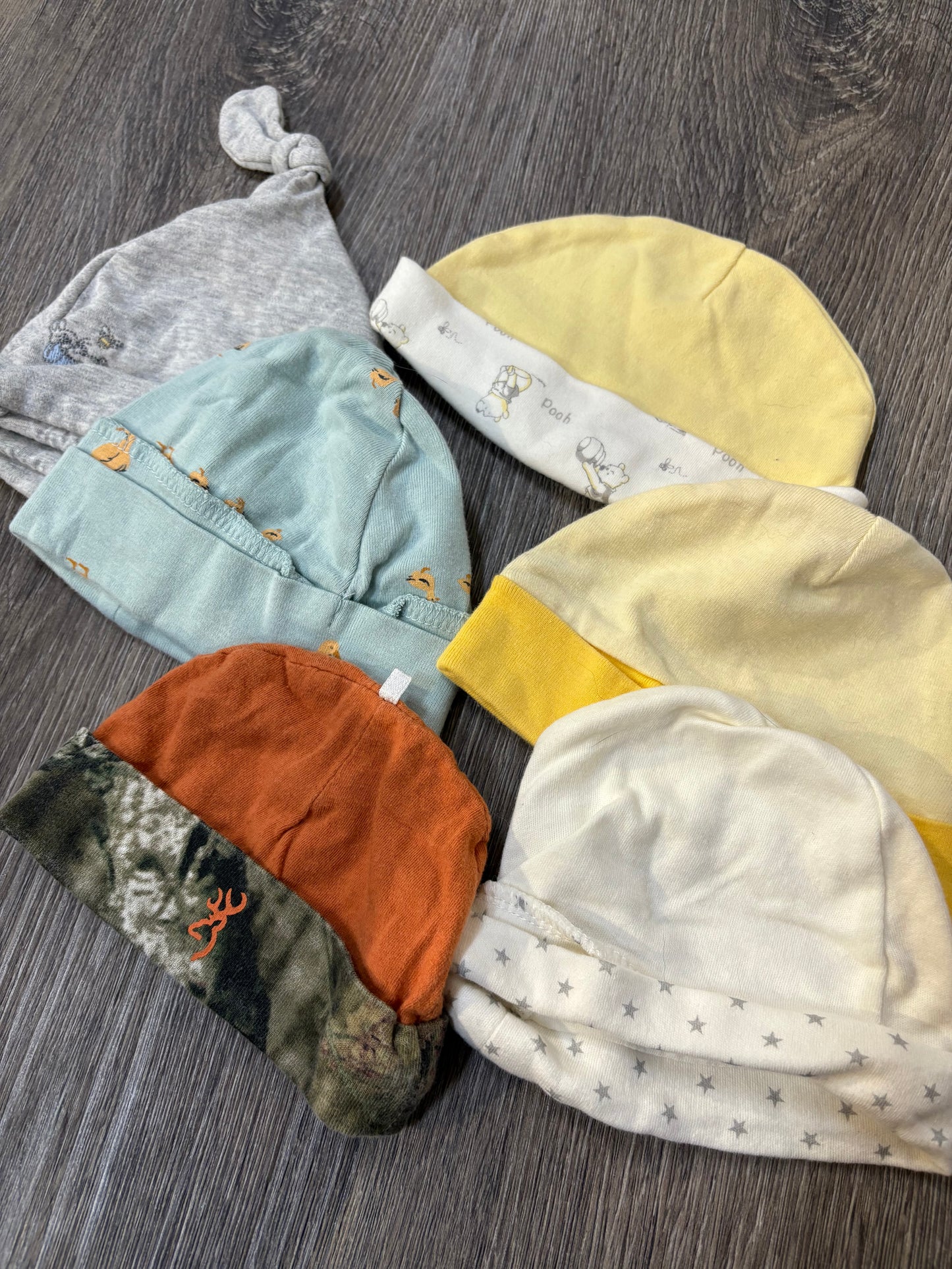 6 PC Assorted Infant Hats