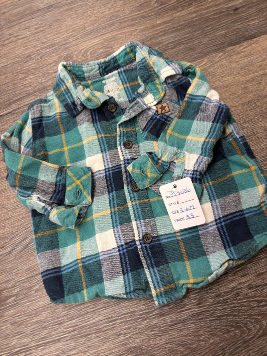 3-6 M “George” Flannel Button Down