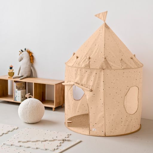 Recycled Fabric Play Tent Castle- Terrazzo Clay