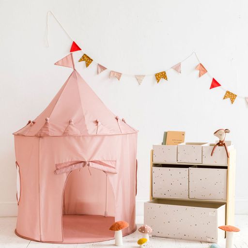 Recycled Fabric Play Tent Castle- Misty Pink