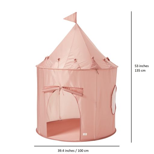 Recycled Fabric Play Tent Castle- Misty Pink