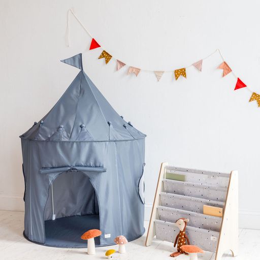 Recycled Fabric Play Tent Castle- Blue