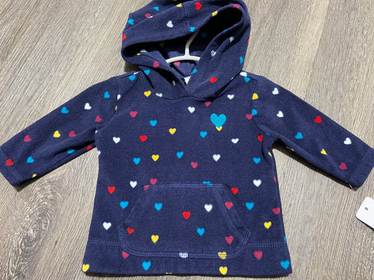 3-6 M "George" Fleece Hoodie *LIKE NEW*