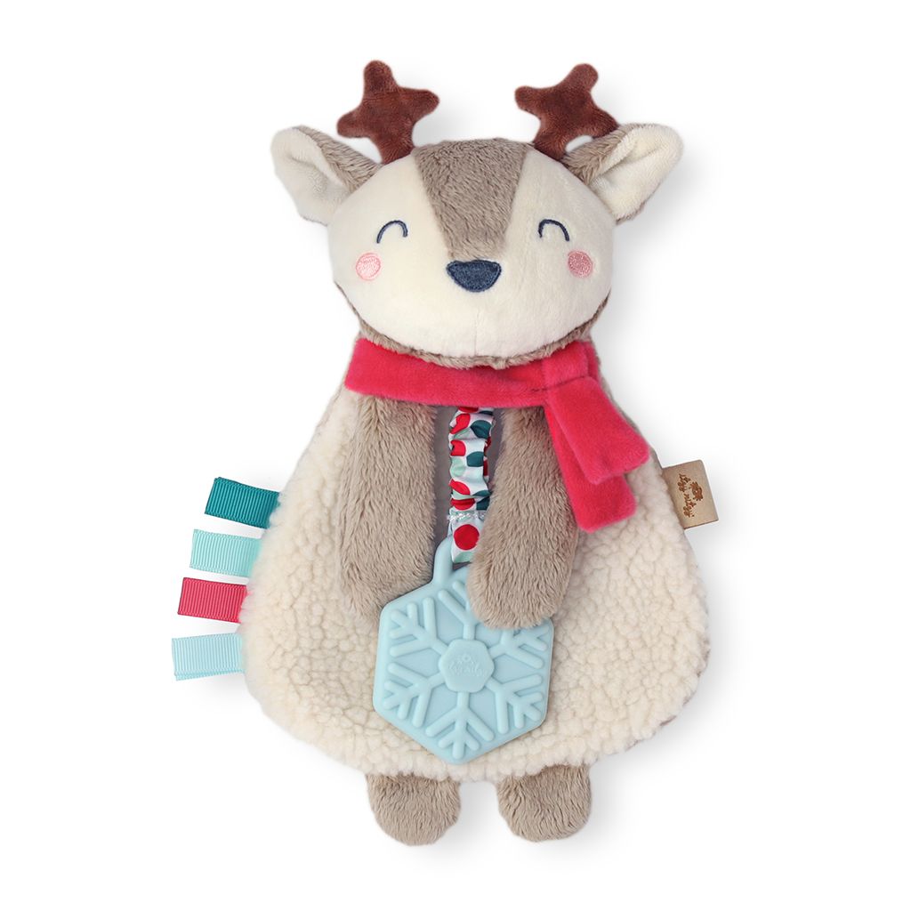 Holiday Reindeer Itzy Lovey Plush + Teether Toy