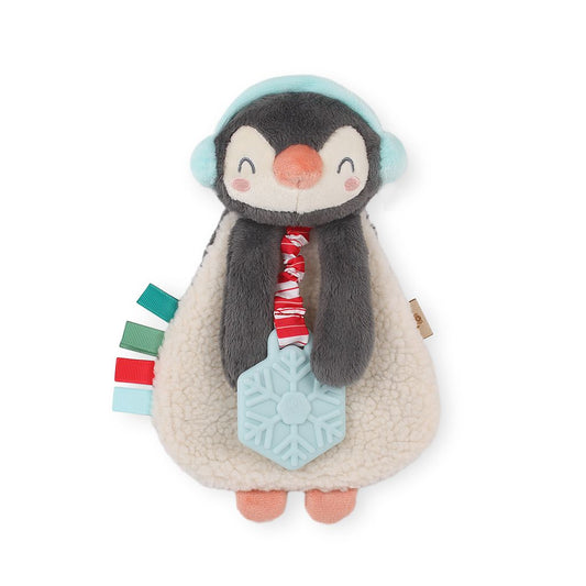 Holiday Penguin Itzy Lovey Plush + Teether Toy