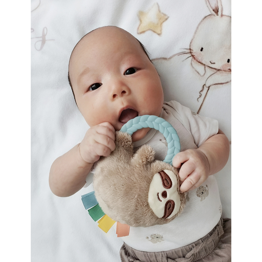 Ritzy Plush Rattle Pal with Teether- Sloth