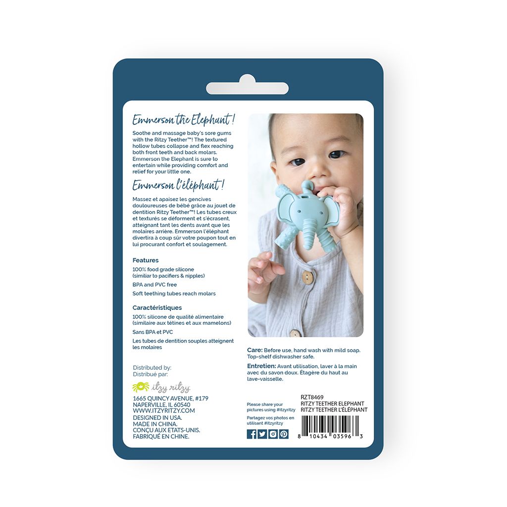 Ritzy Teether Elephant Baby Molar Teether