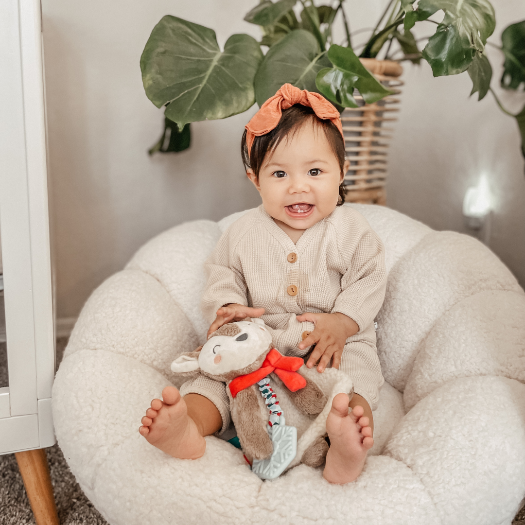 Holiday Reindeer Itzy Lovey Plush + Teether Toy