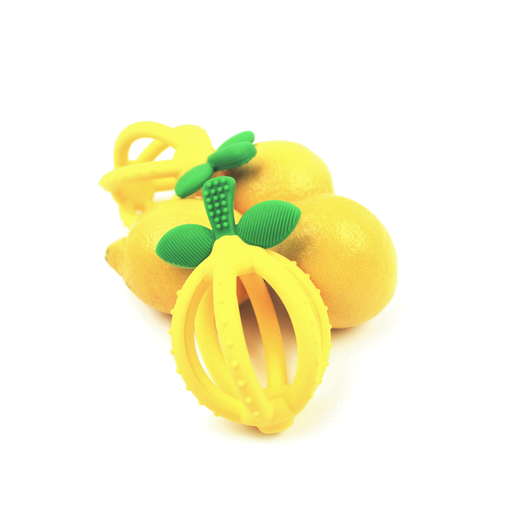 Bitzy Biter Teething Ball Baby Teether- Lemon