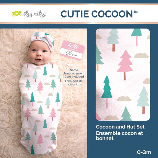 Cutie Cocoon + Hat Set- On Cloud Pine