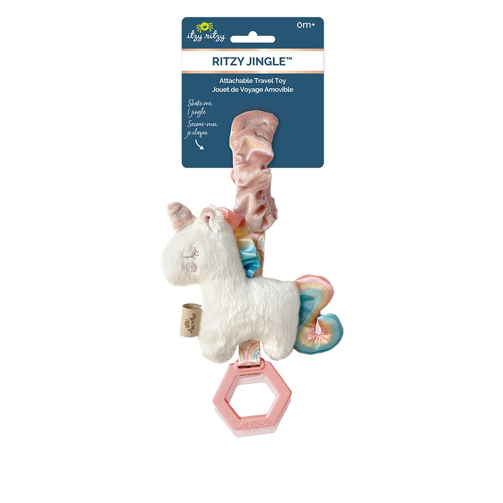 Itzy Friends Ritzy Jingle Attachable Travel Toy- Unicorn