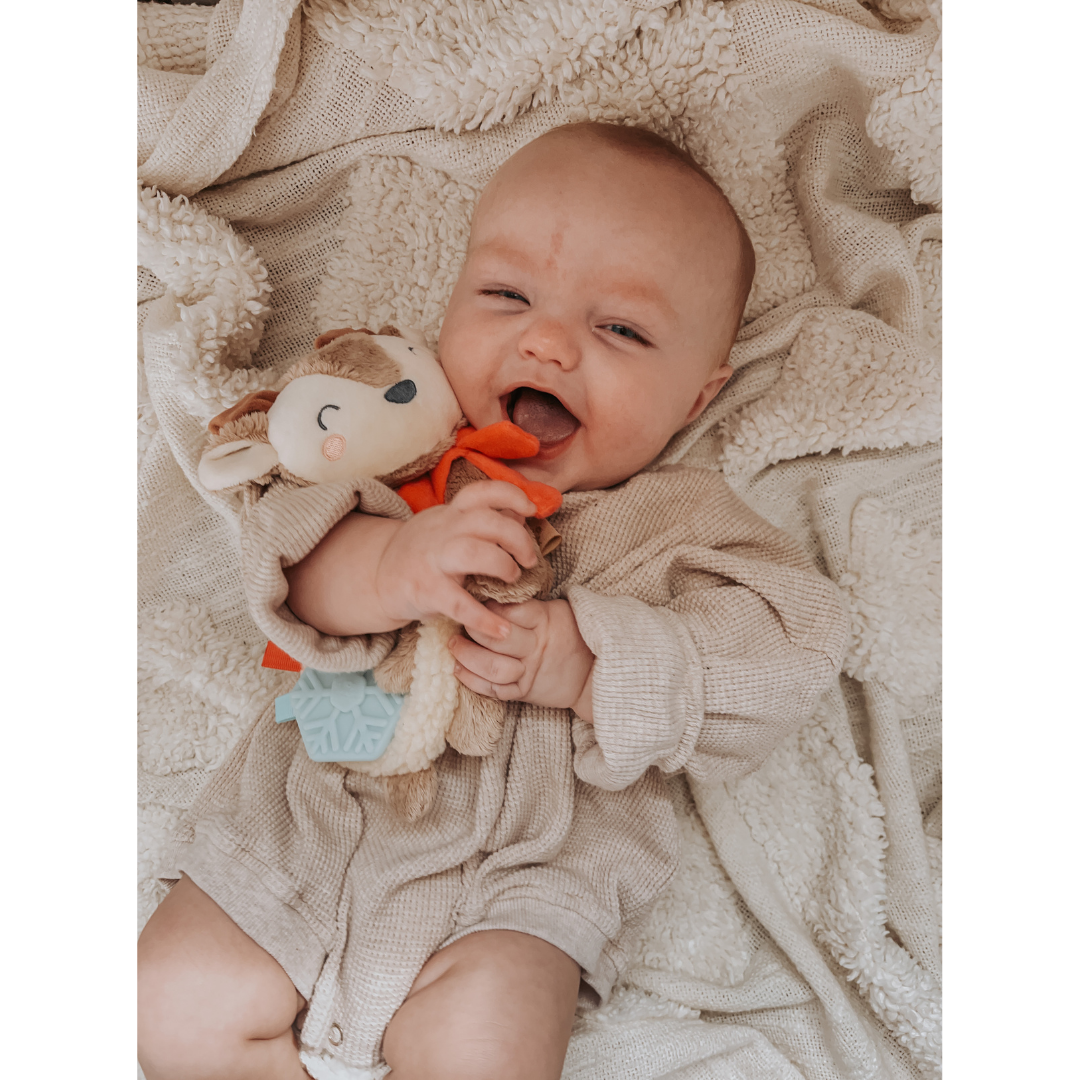 Holiday Reindeer Itzy Lovey Plush + Teether Toy