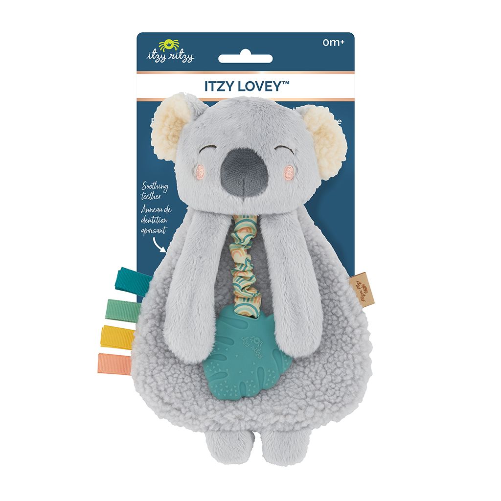 Itzy Friends Itzy Lovey Plush with Silicone Teether Toy- Kayden The Koala