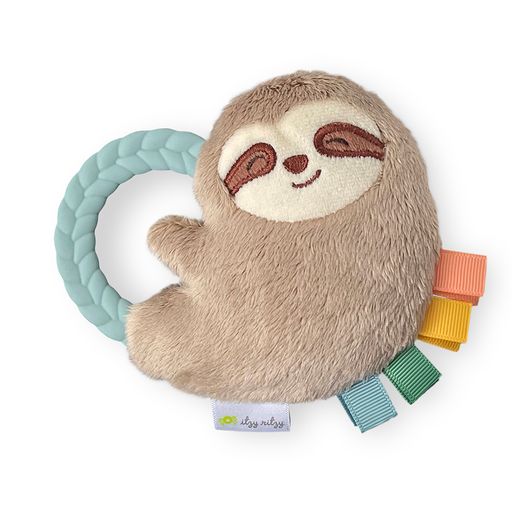 Ritzy Plush Rattle Pal with Teether- Sloth